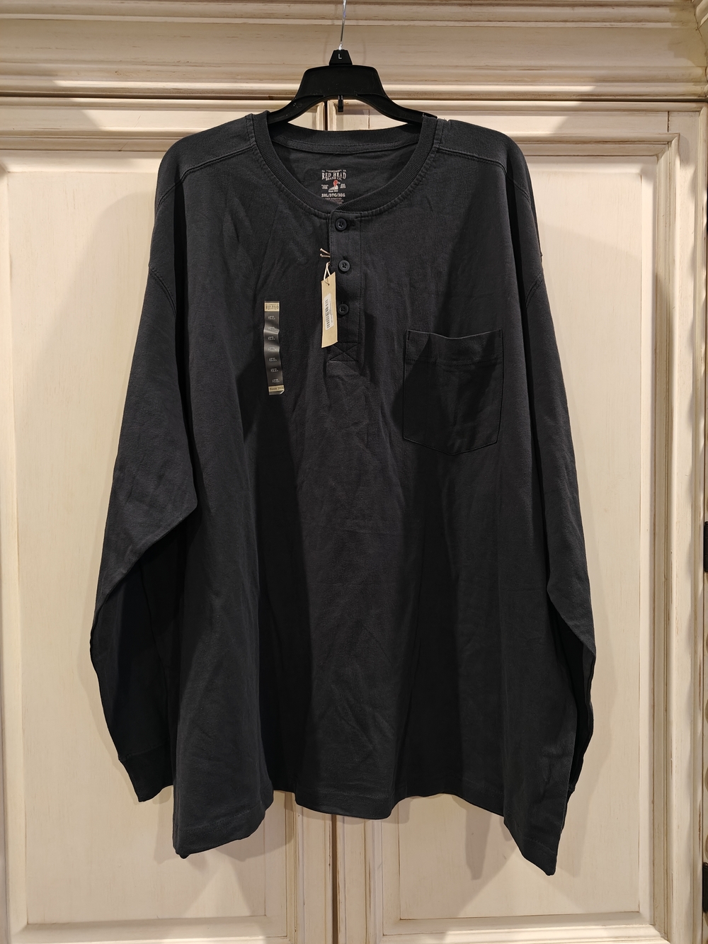 Gray Henley Long-Sleeve Pocket Shirt -